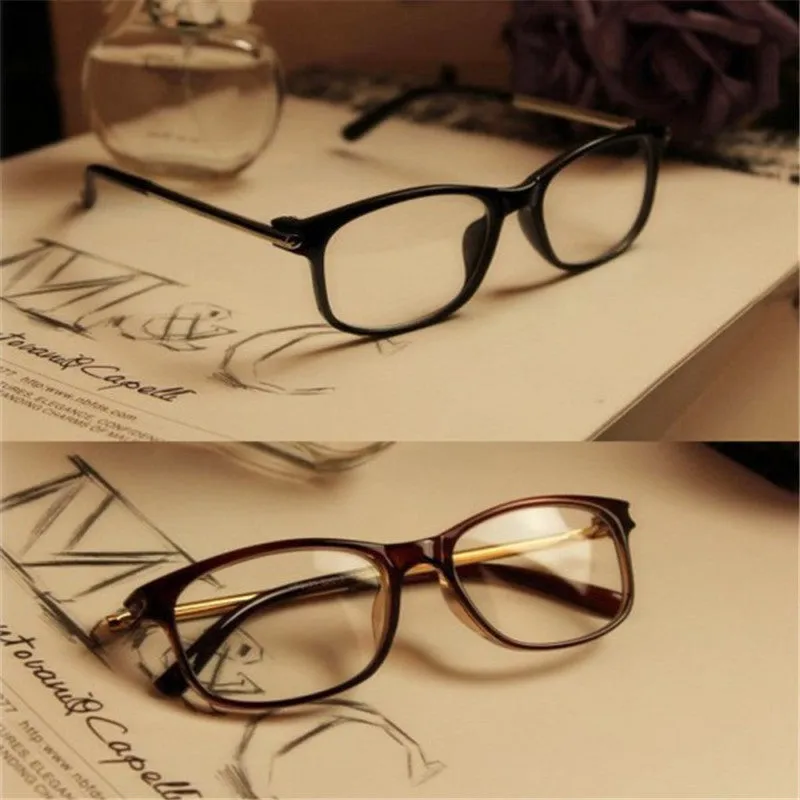 Vintage Mens Womens Clear Lens Eyewear Plastic Round Frame Nerd Geek Glasses Eyeglasses SM6