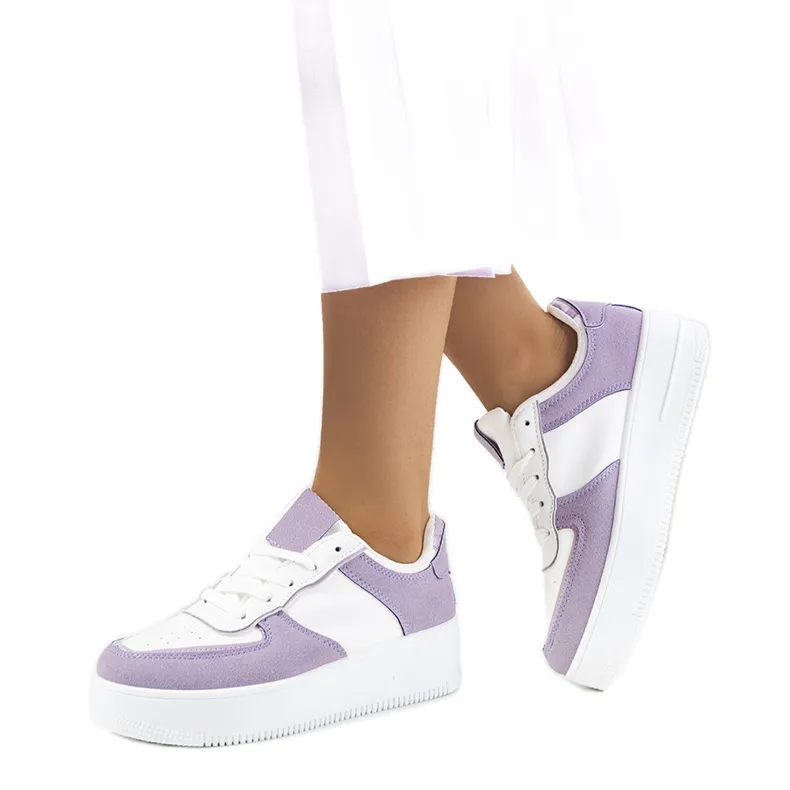 Violet women's Isotta sneakers white