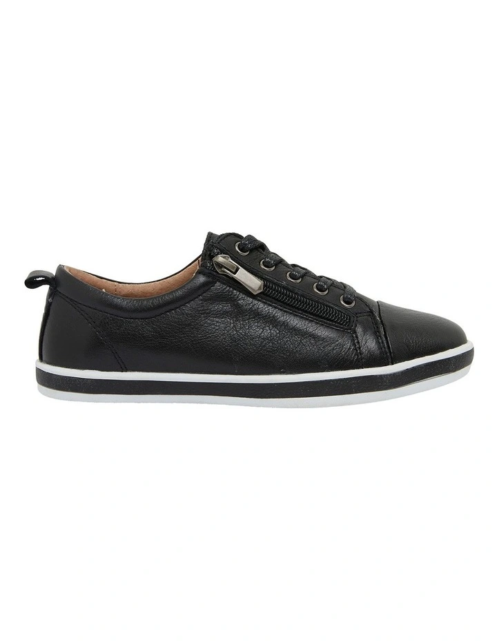 Whisper Sneakers in Black Leather