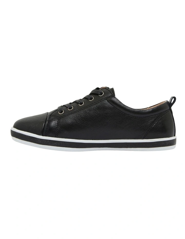 Whisper Sneakers in Black Leather