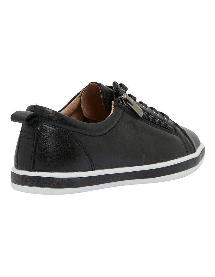 Whisper Sneakers in Black Leather