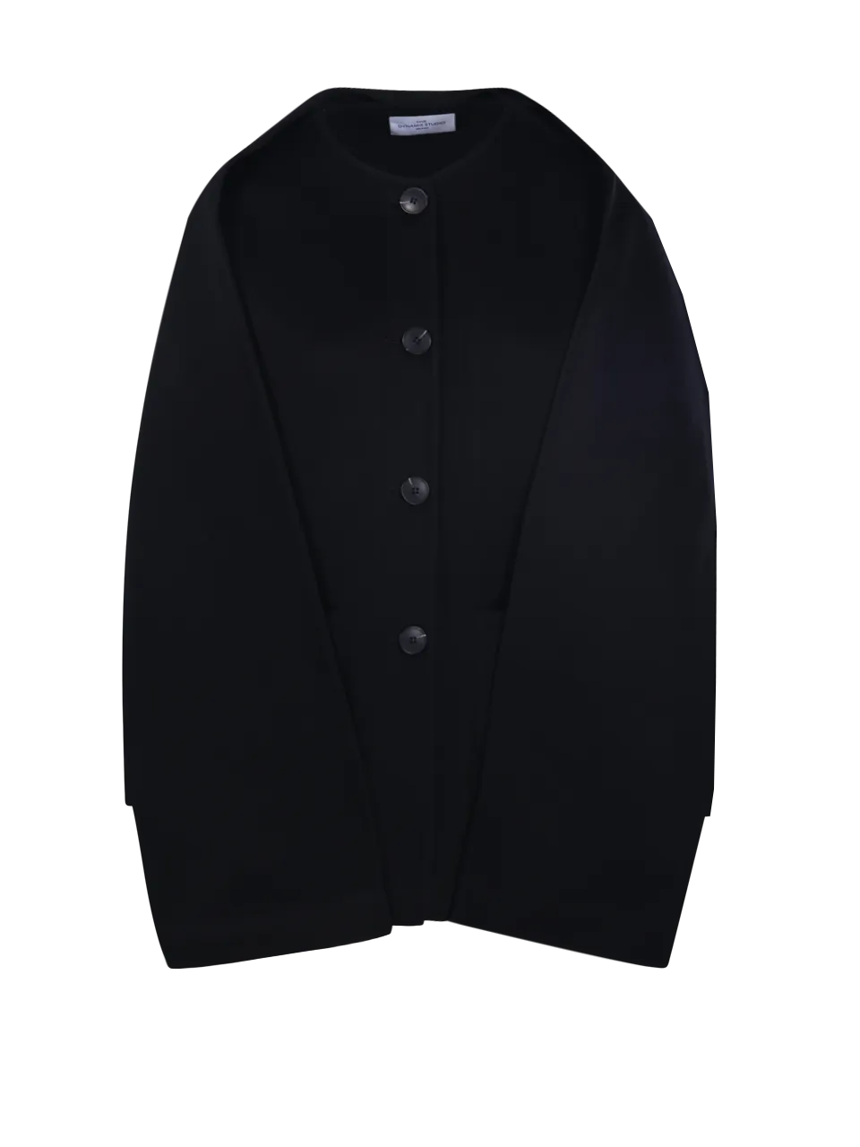 WOMAN DYNAMIS BLACK WOOL COAT