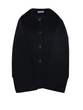 WOMAN DYNAMIS BLACK WOOL COAT