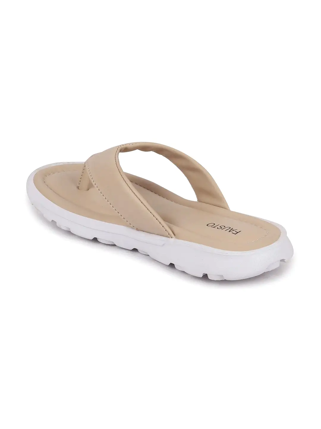 Women Beige Slippers & Flip Flops