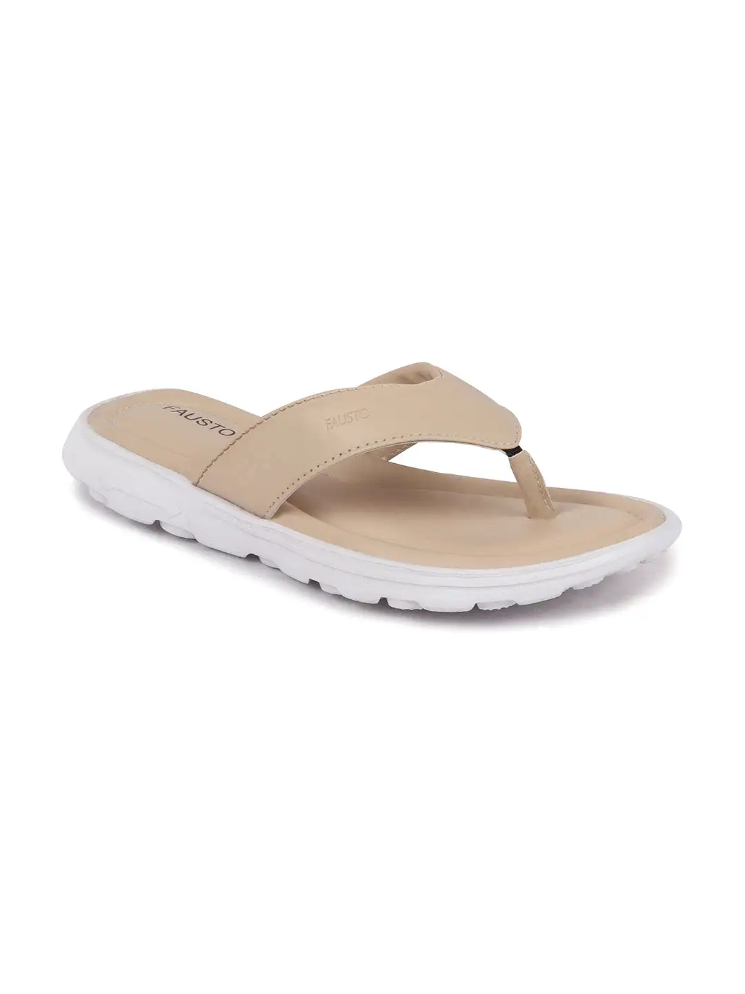 Women Beige Slippers & Flip Flops