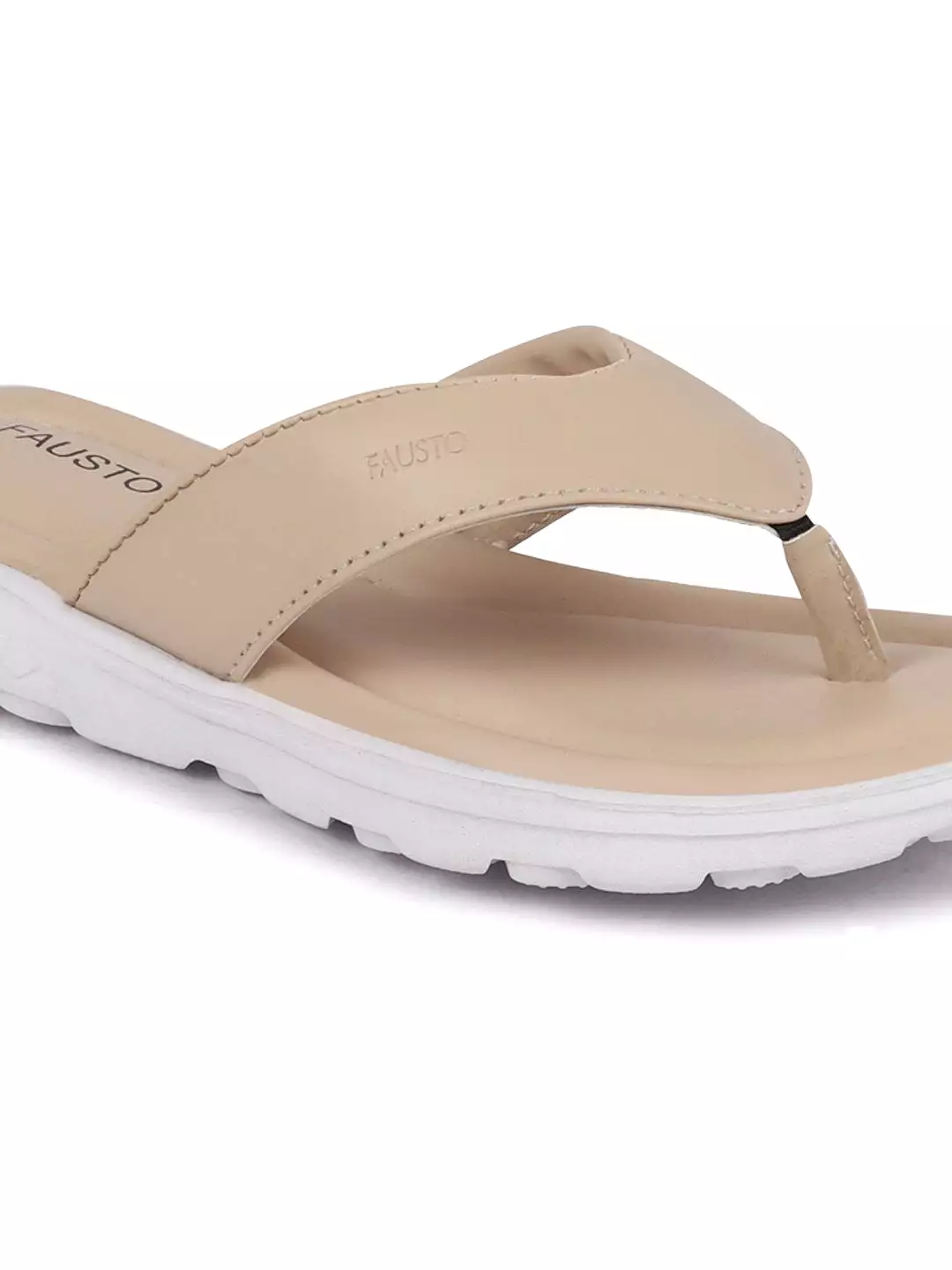 Women Beige Slippers & Flip Flops