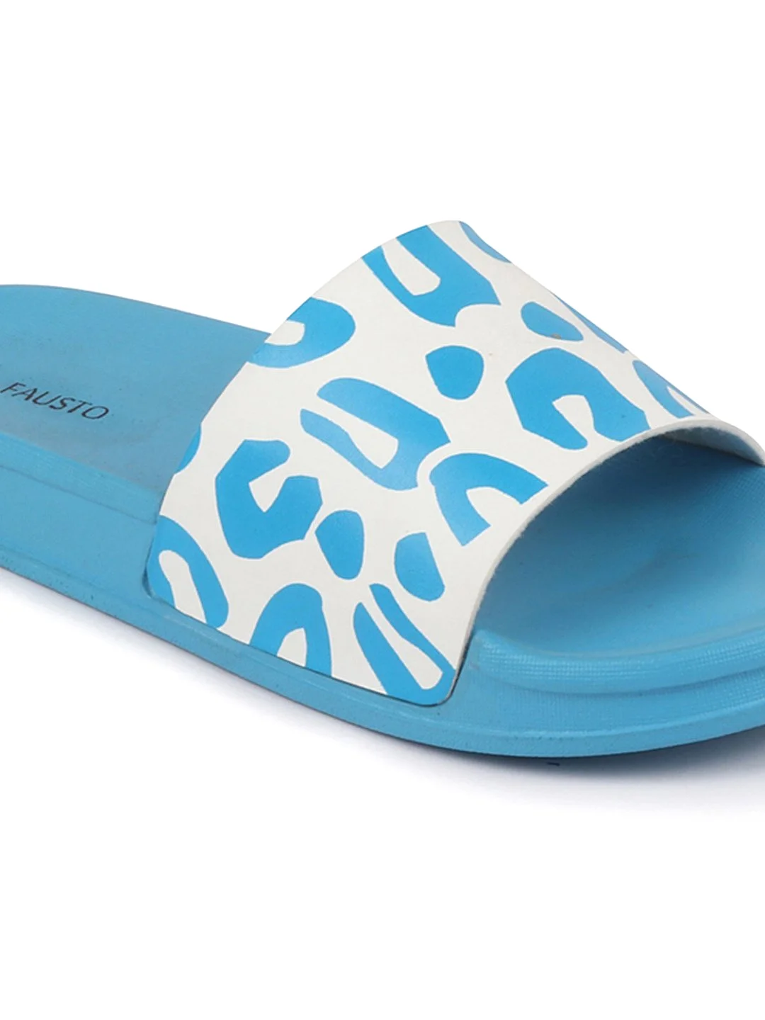 Women Blue/White Outdoor Slider Flip Flops