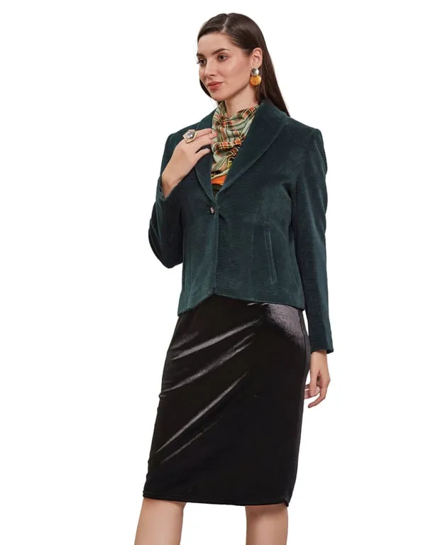 Women Coat Green Color