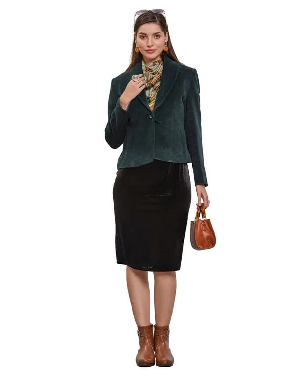 Women Coat Green Color