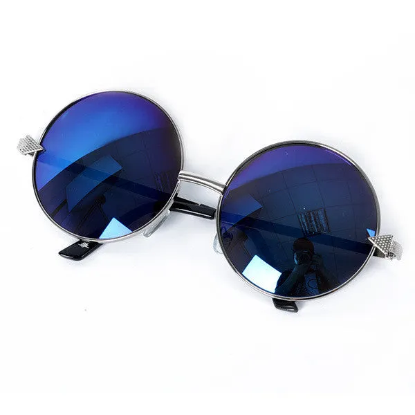 Women Oversized Round Mens Unisex Sunglasses UV400 Goggles Retro Metal Shades 8 Colors Sun Glasses SM6