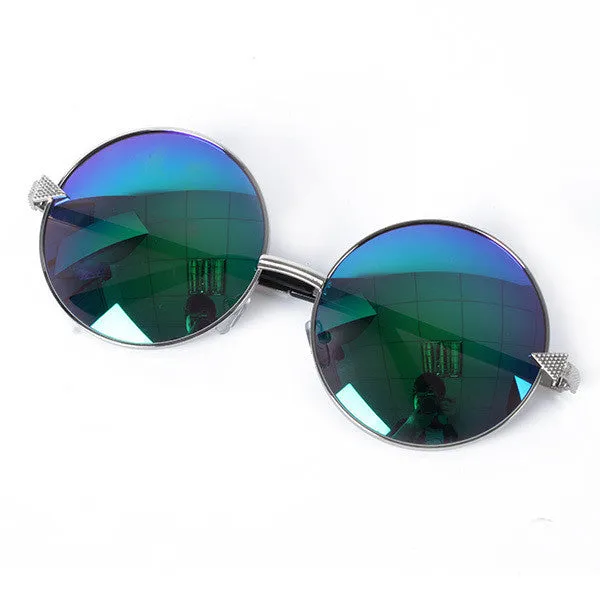 Women Oversized Round Mens Unisex Sunglasses UV400 Goggles Retro Metal Shades 8 Colors Sun Glasses SM6