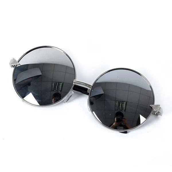 Women Oversized Round Mens Unisex Sunglasses UV400 Goggles Retro Metal Shades 8 Colors Sun Glasses SM6