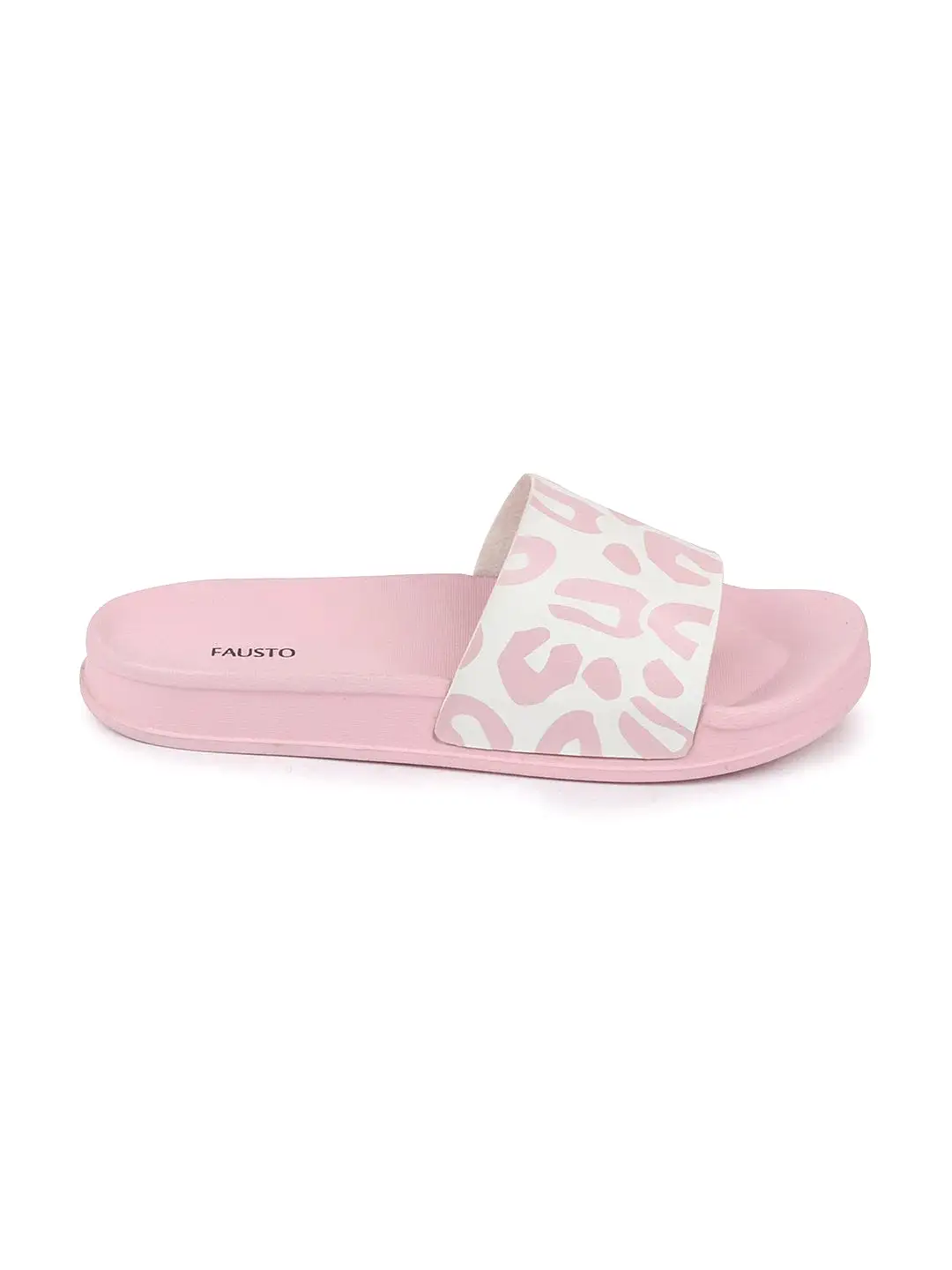 Women Pink/White Outdoor Slider Flip Flops