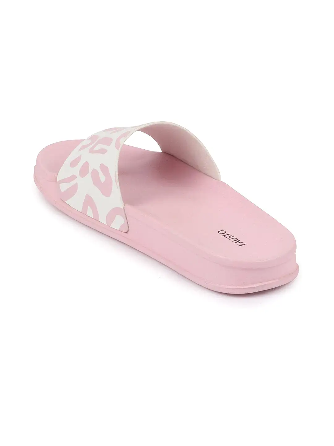 Women Pink/White Outdoor Slider Flip Flops