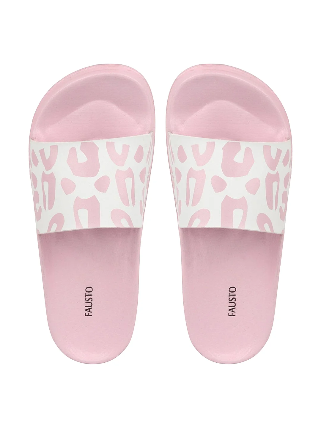 Women Pink/White Outdoor Slider Flip Flops