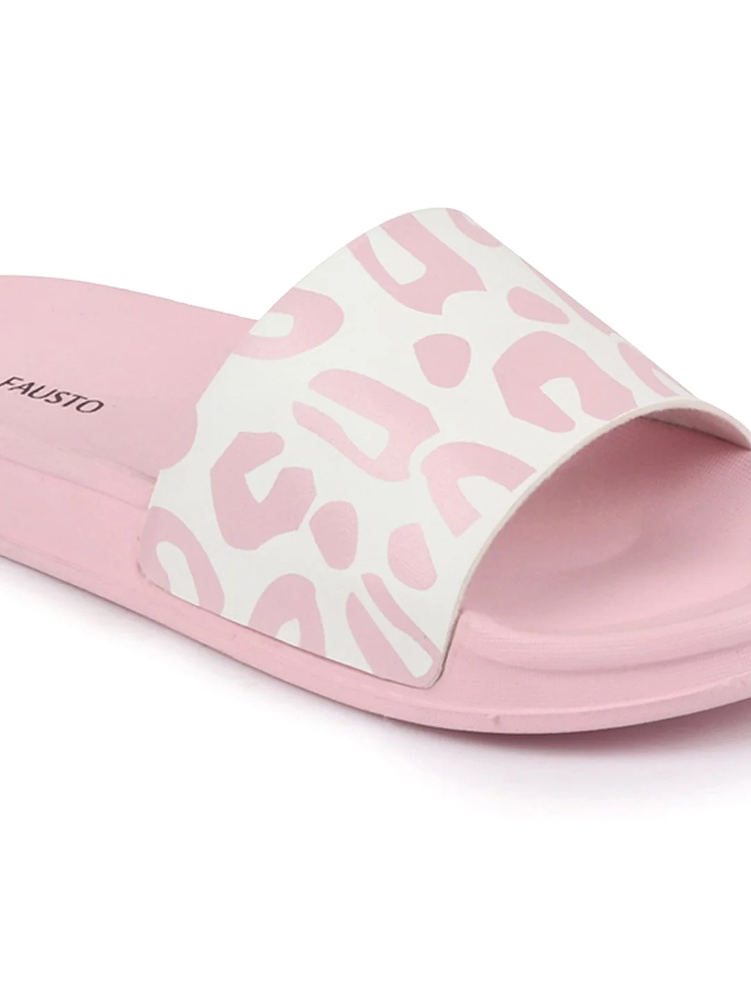 Women Pink/White Outdoor Slider Flip Flops