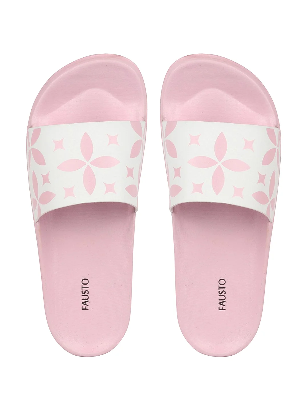 Women Pink/White Outdoor Slider Flip Flops