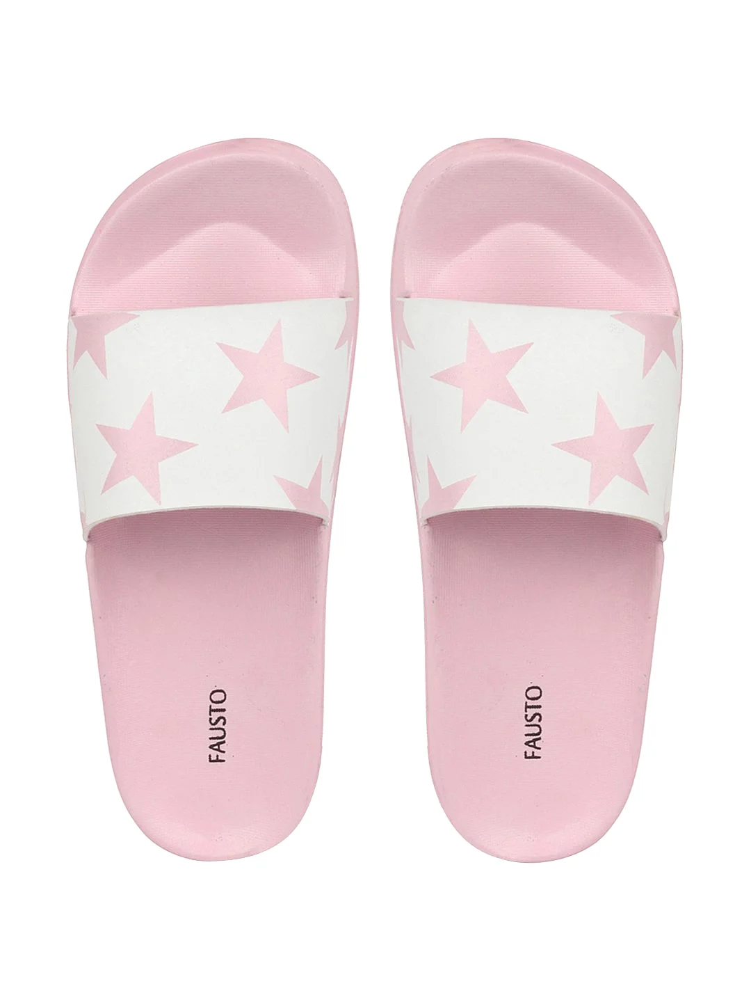 Women Pink/White Outdoor Slider Flip Flops