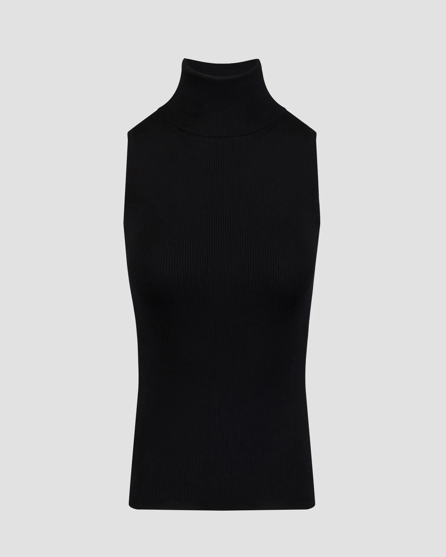 Women's black wool sleeveless sweater Allude 64001-490