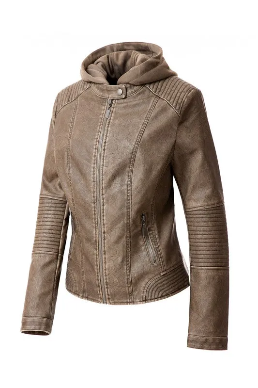 Women's Faux Leather Jacket