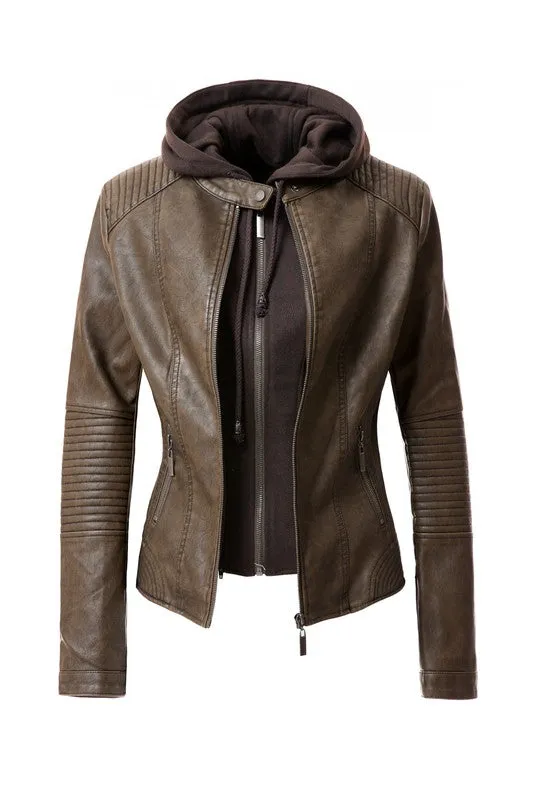 Women's Faux Leather Jacket