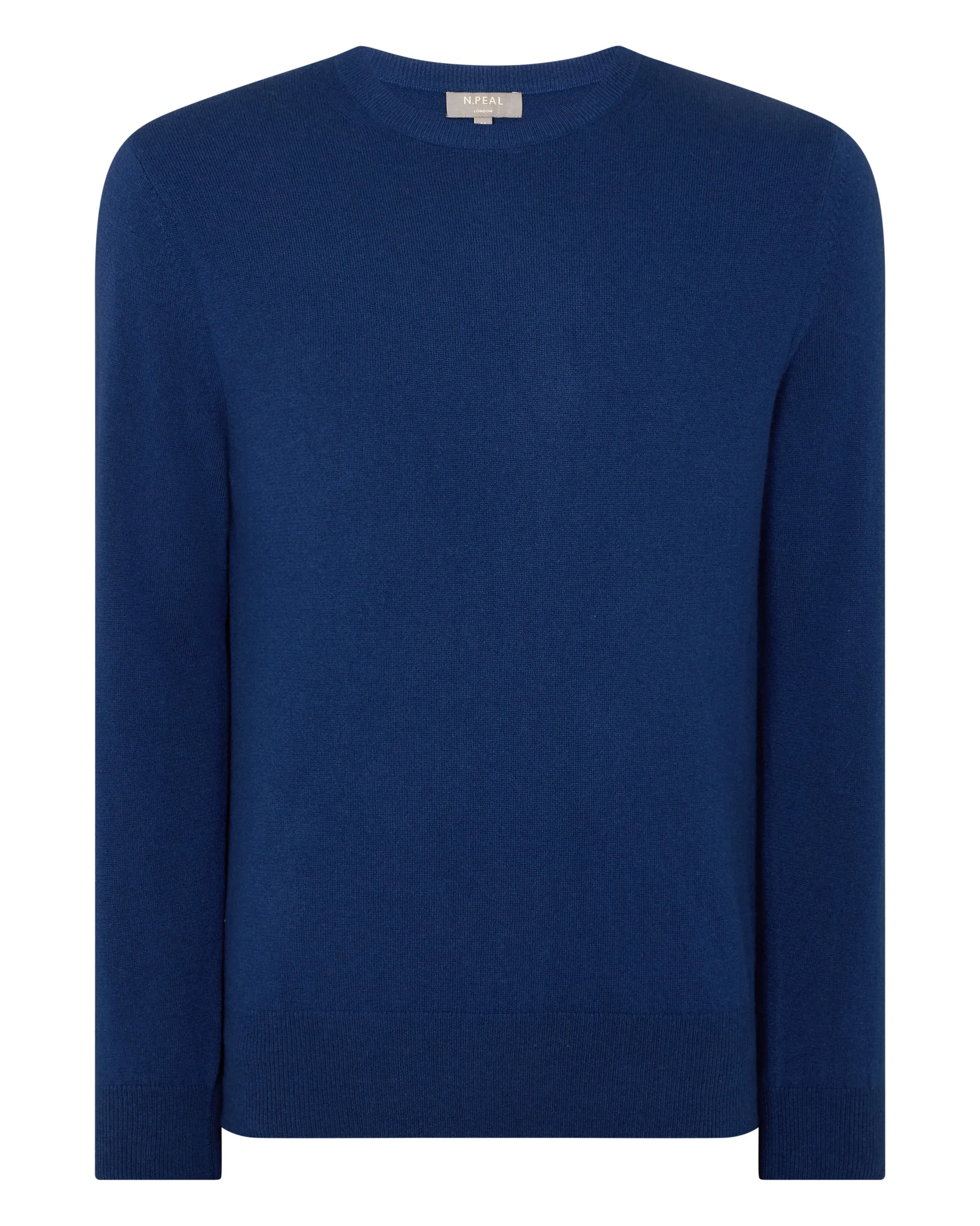 Women's Oxford Round Neck Cashmere Jumper French Blue