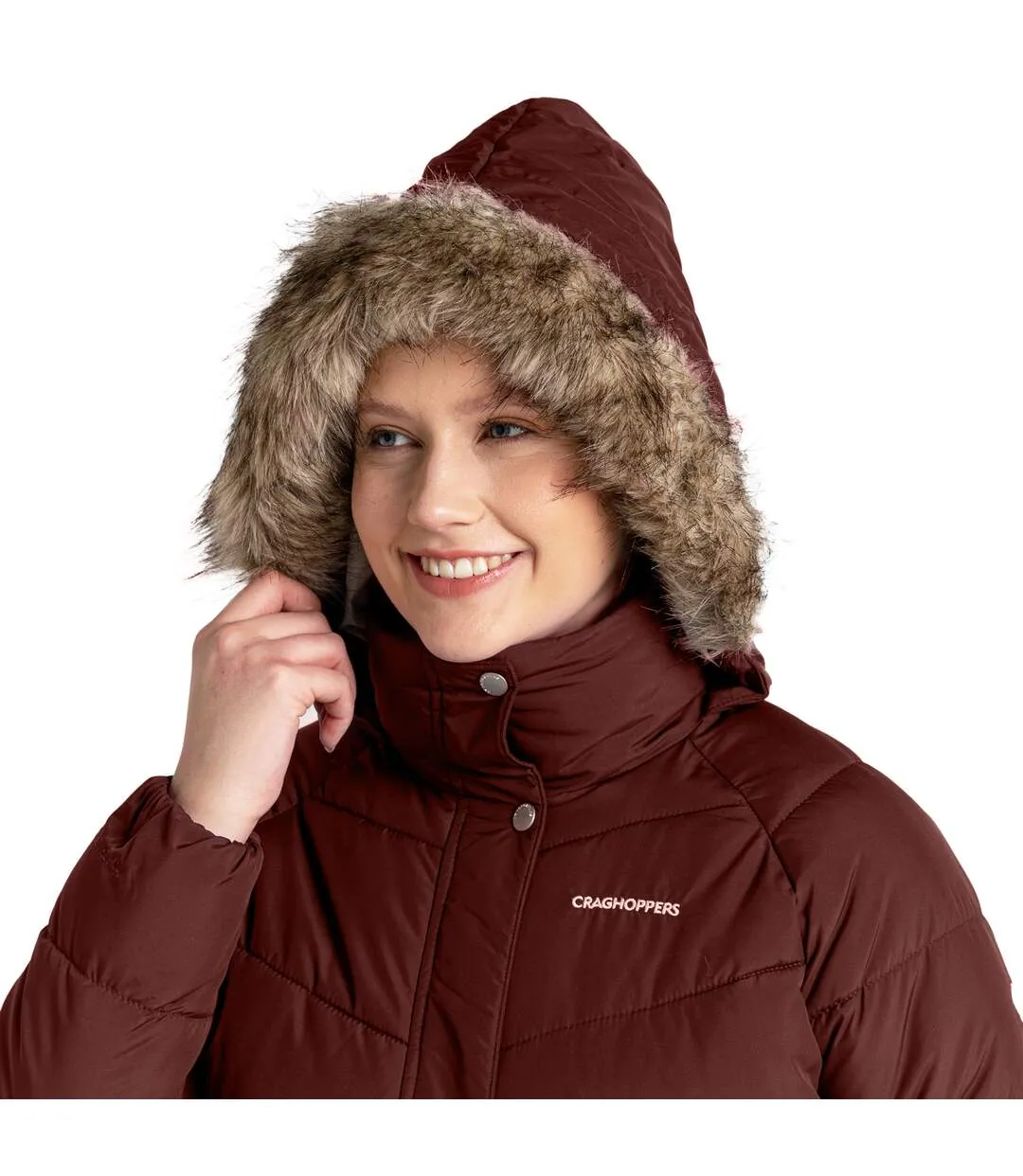 Womens/ladies lisby padded jacket deep garnet Craghoppers