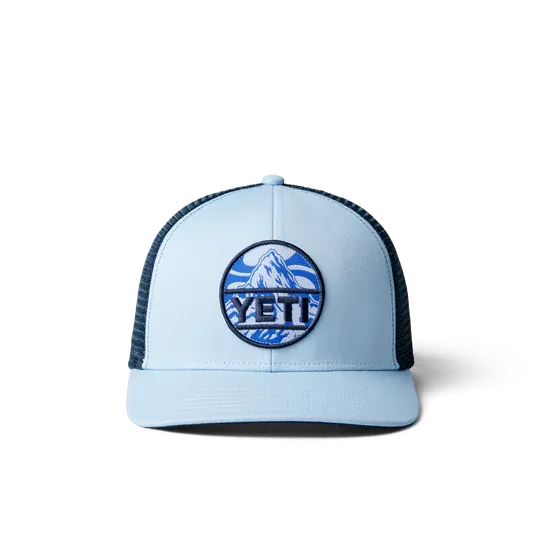 Yeti Mountain Badge Hat - Light Blue