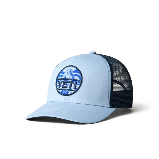 Yeti Mountain Badge Hat - Light Blue