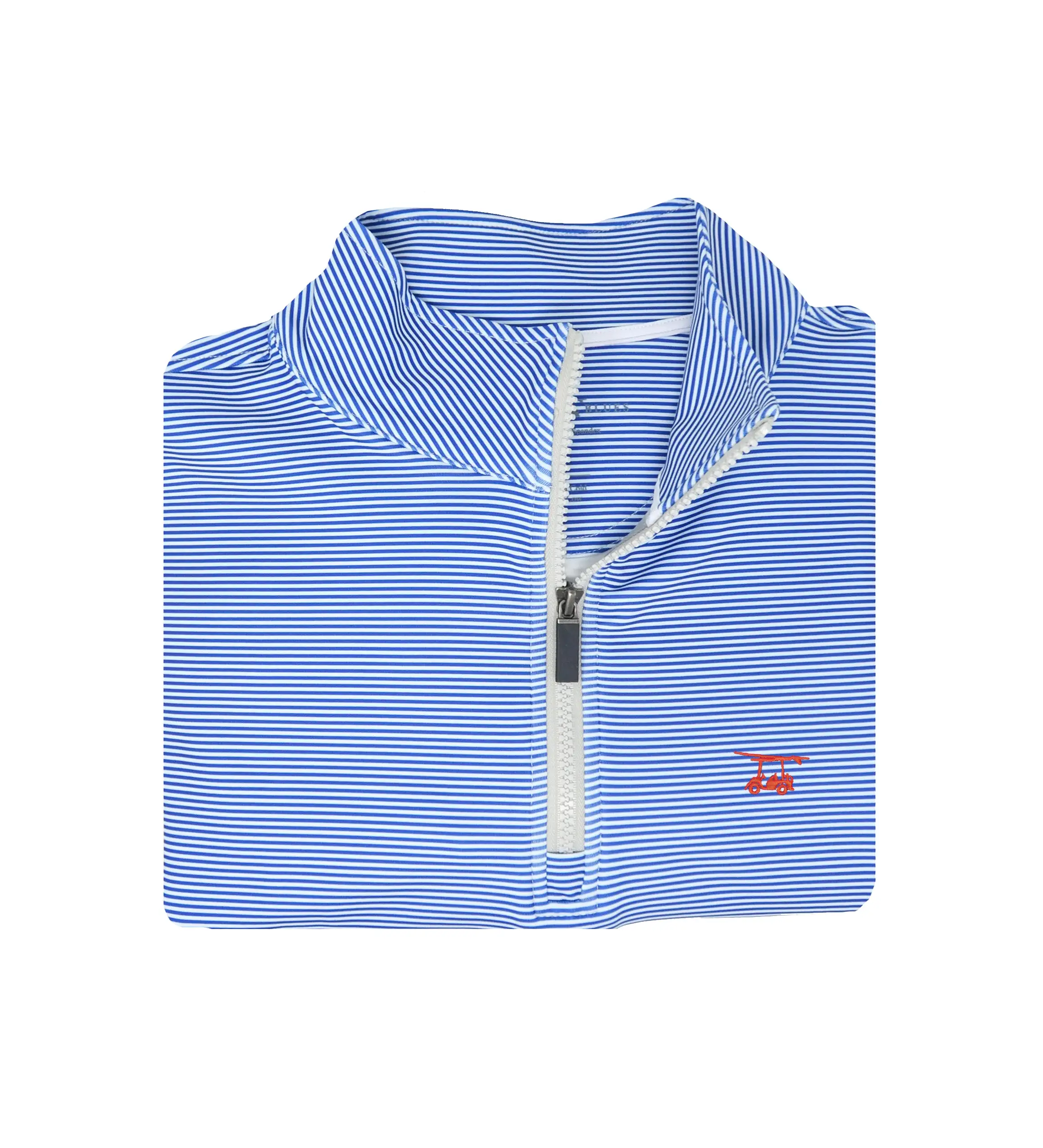 Youth Dogwood Quarter Zip - Royal/White Microstripe