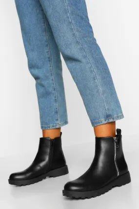 Zip Side Chunky Chelsea Boot